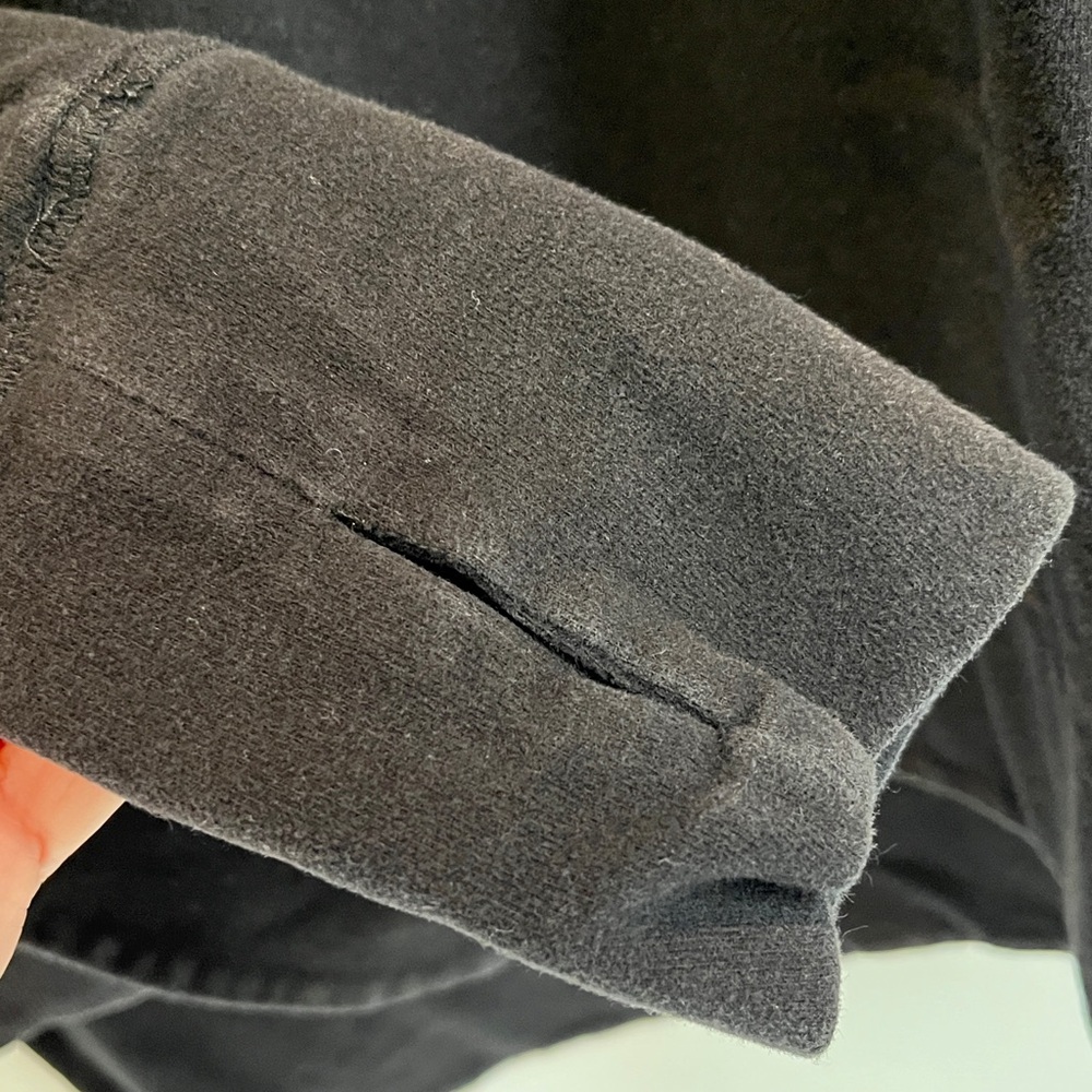 Sweaty Betty Escape Luxe Black Velour Funnel Neck Hoodie S - Picture 6 of 9